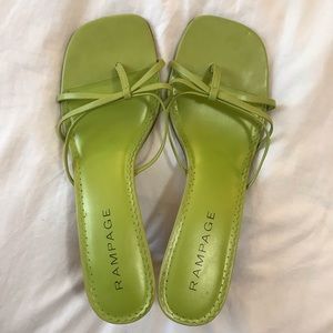 Square Toe Flip Flop Heels